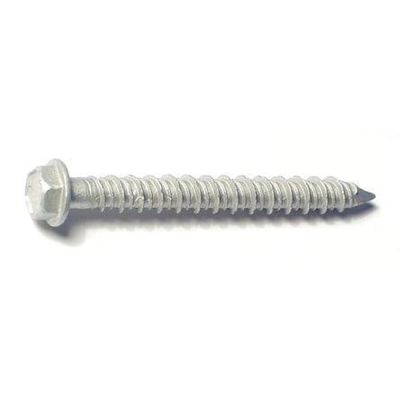 Red Head Tapcon Concrete Screw, 1/4" Dia., Hex, 2-1/4" L, 410 Stainless Steel 50 PK 50779